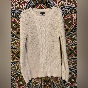 Nautica Womens Chunky White Sweater
